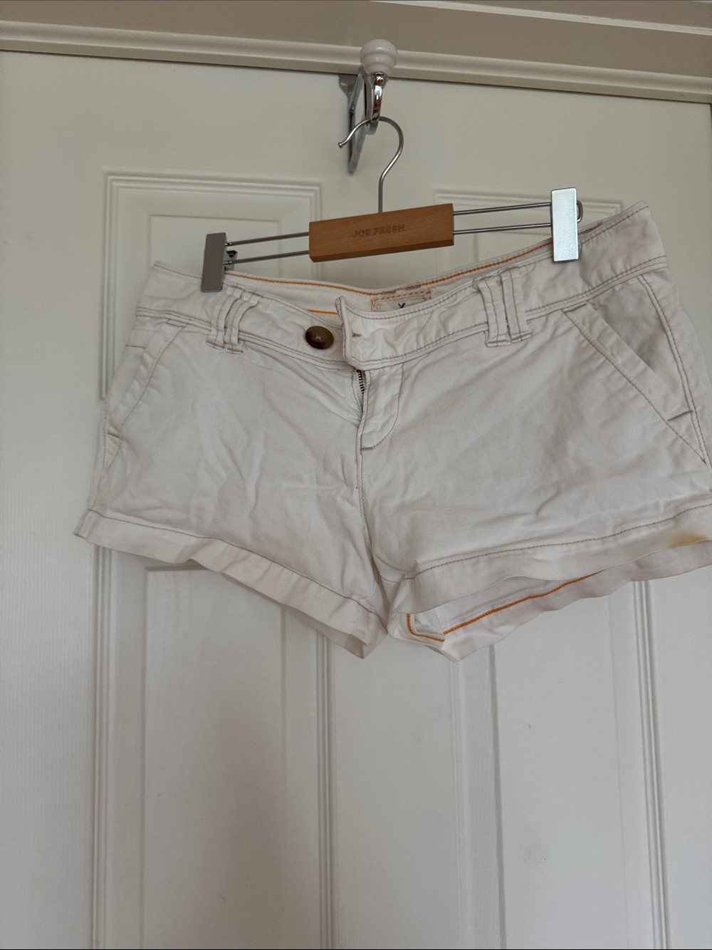 American Eagle Outfitters Cream Jean Shorts